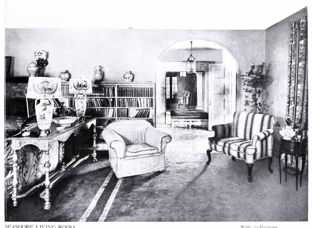 An illustration from Keystona flat finish : for office buildings, schools, hospitals and homes, whether mansion or bungalow., 1927, leaf 19