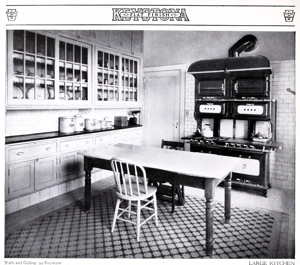 An illustration from Keystona flat finish : for office buildings, schools, hospitals and homes, whether mansion or bungalow., 1927, leaf 34