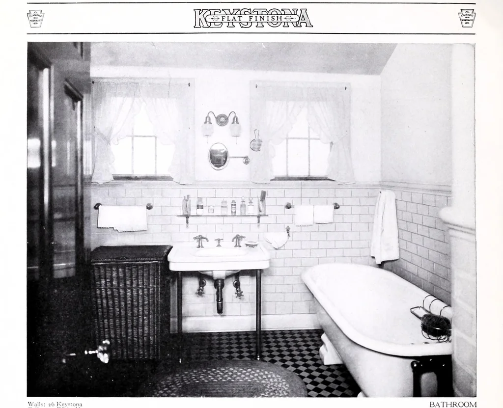 An illustration from Keystona flat finish : for office buildings, schools, hospitals and homes, whether mansion or bungalow., 1927, leaf 36