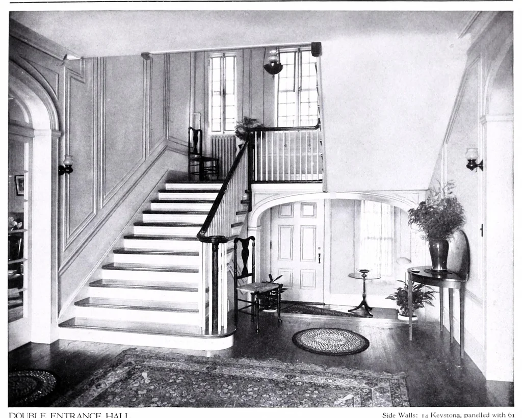 An illustration from Keystona flat finish : for office buildings, schools, hospitals and homes, whether mansion or bungalow., 1927, leaf 9