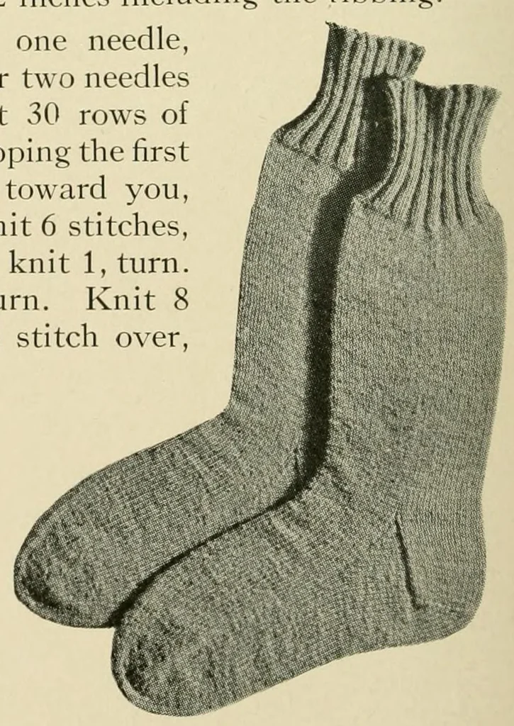 An illustration from Khaki knitting book, 1917, leaf 14