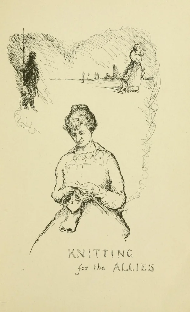 An illustration from Khaki knitting book, 1917, leaf 3