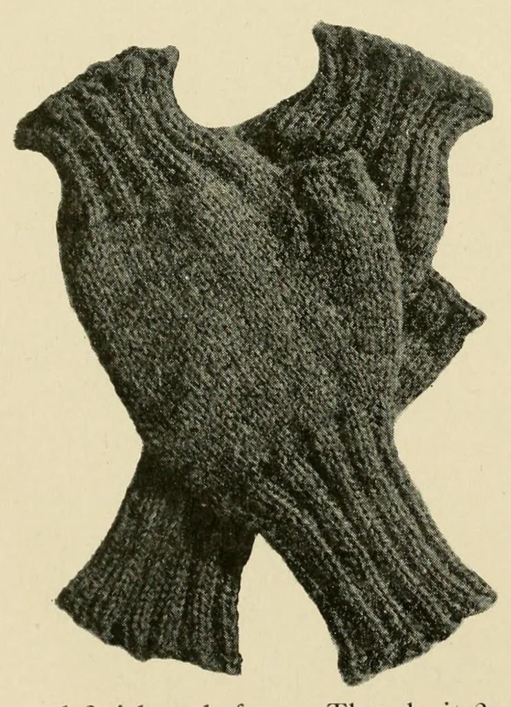 An illustration from Khaki knitting book, 1917, leaf 30