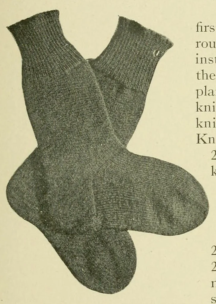 An illustration from Khaki knitting book, 1917, leaf 49