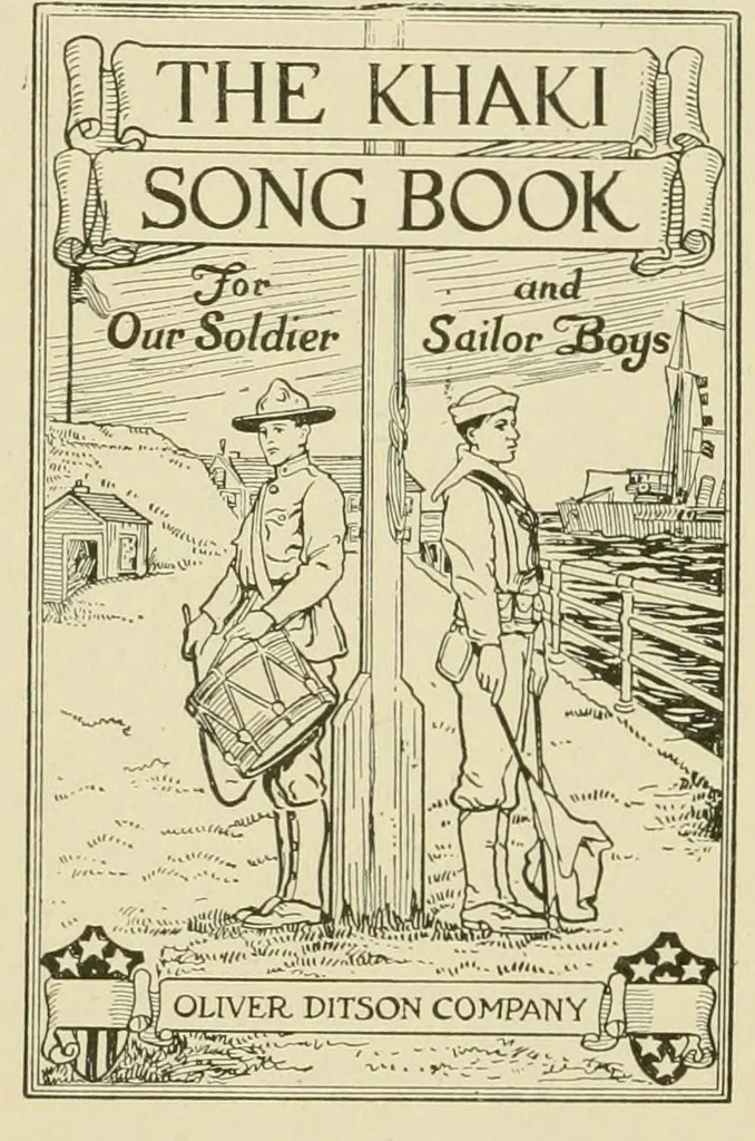 An illustration from Khaki knitting book, 1917, leaf 58