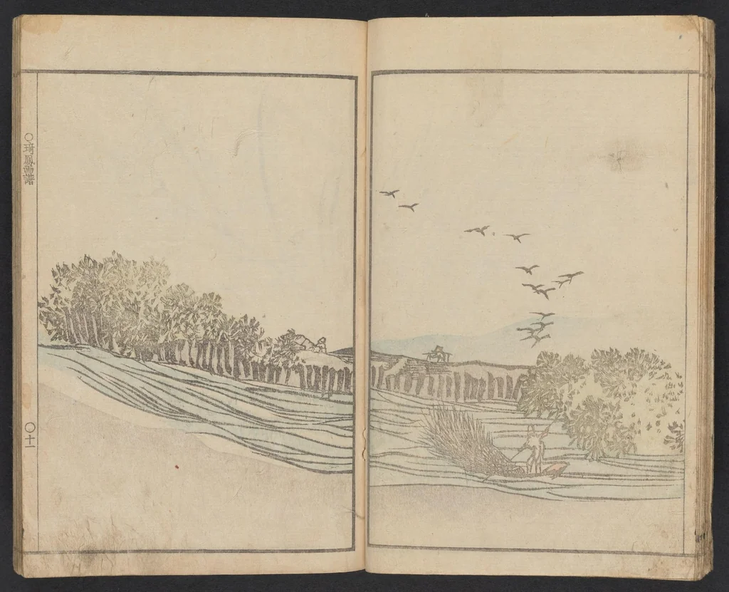 An illustration from Kihō gafu : zen, 1827, leaf 13