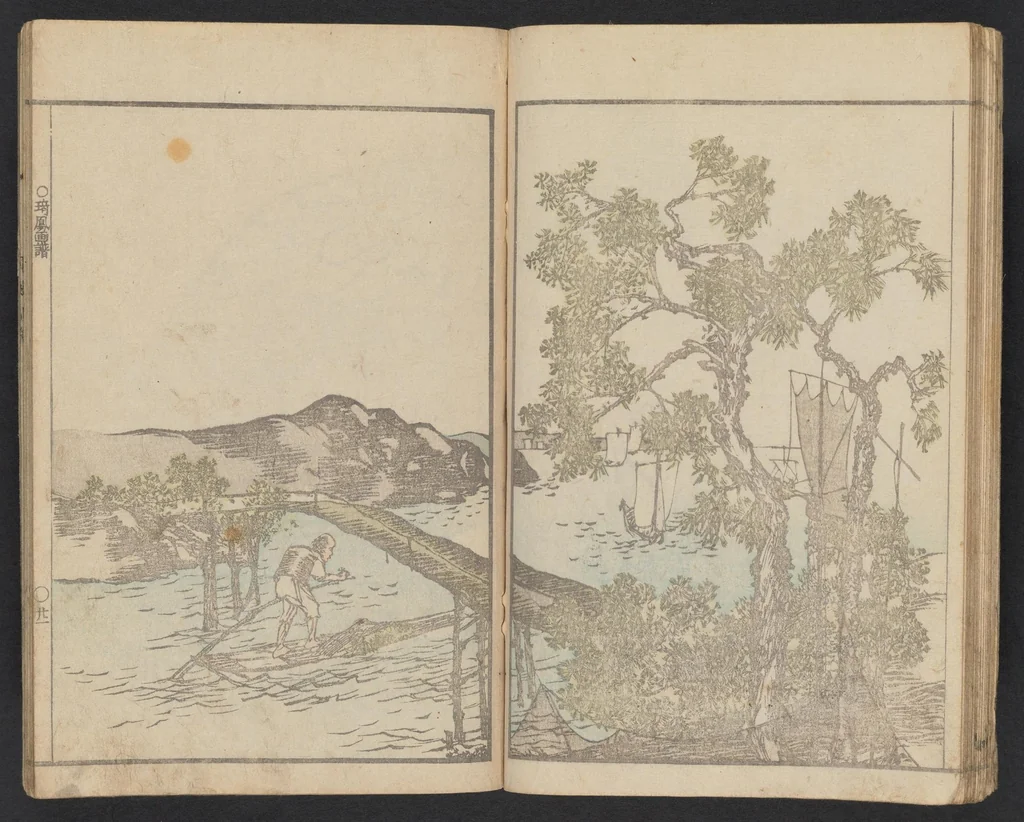 An illustration from Kihō gafu : zen, 1827, leaf 23