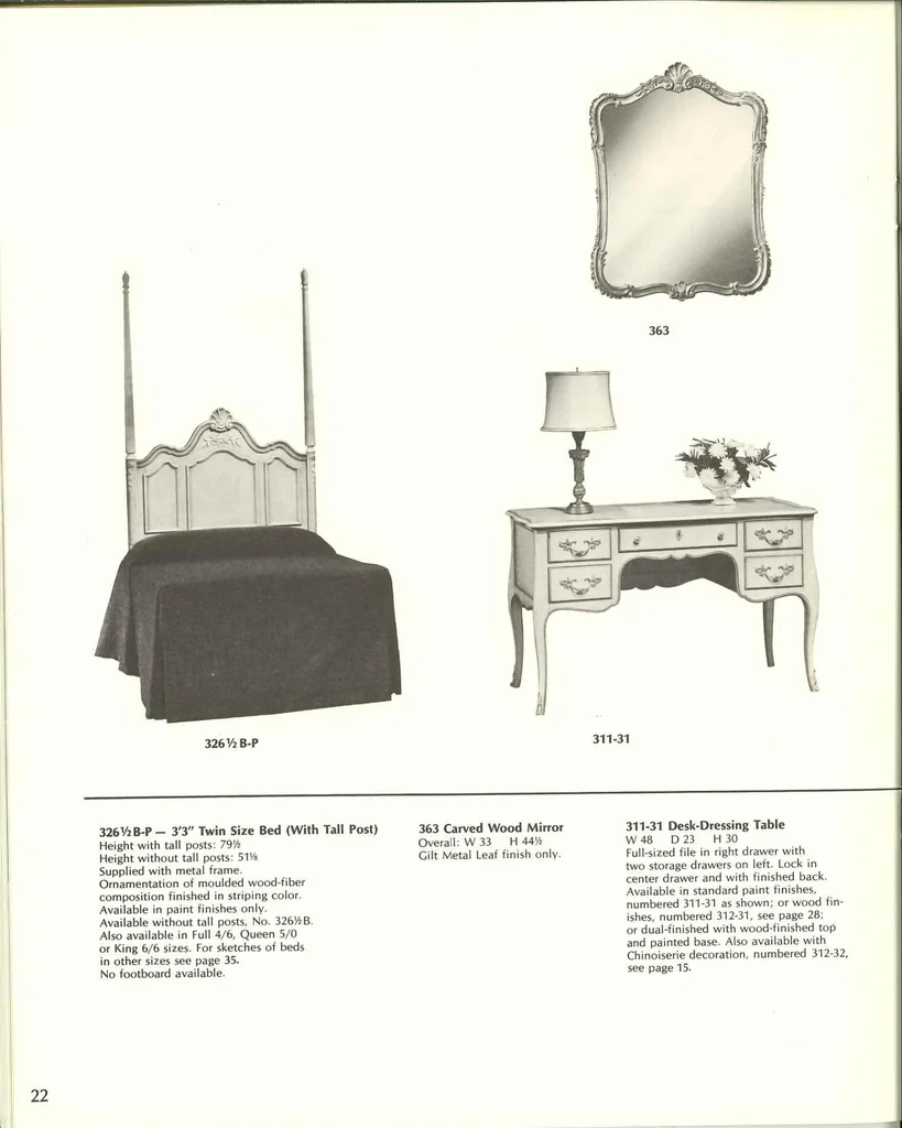 An illustration from Kindel French Provincial Louis XV Furniture 1973, 1973, leaf 25