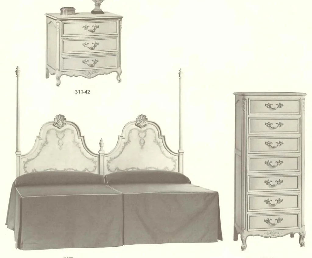 An illustration from Kindel French Provincial Louis XV Furniture 1973, 1973, leaf 28