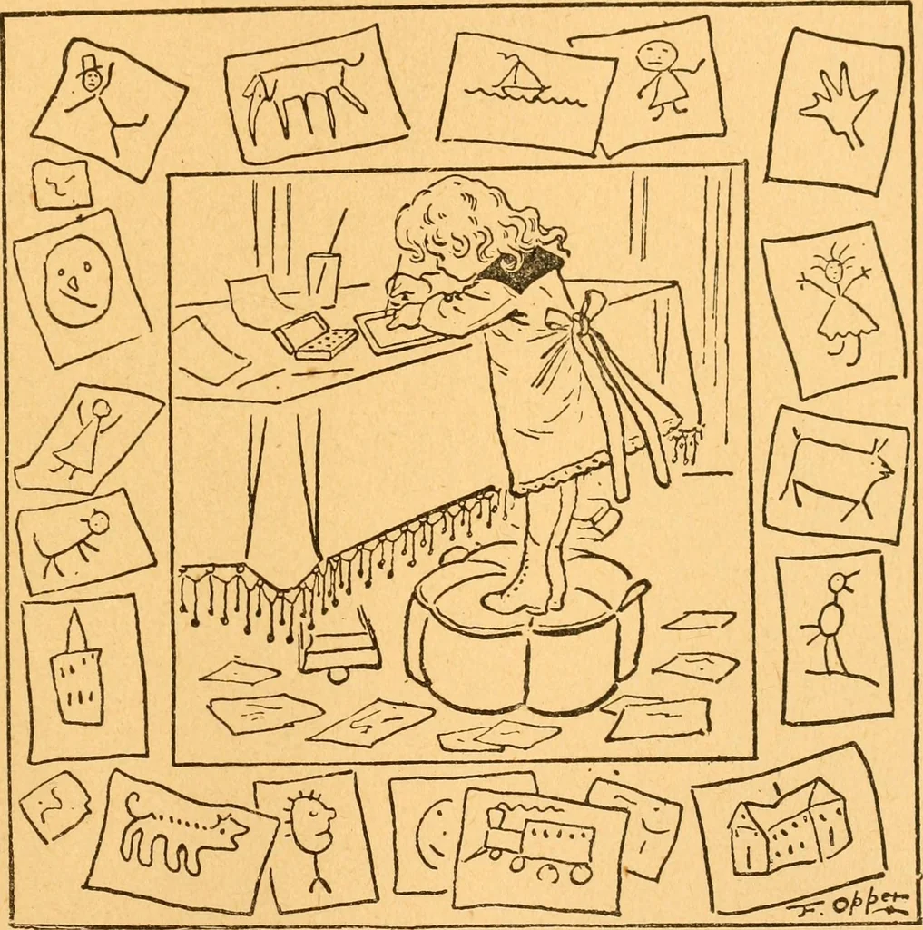 An illustration from The kindergarten;, 1891, leaf 290