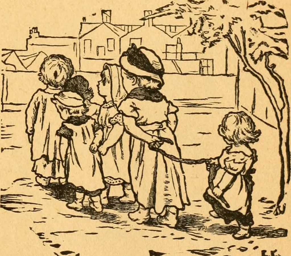 An illustration from The kindergarten;, 1891, leaf 36