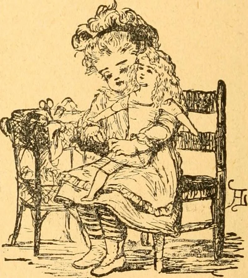 An illustration from The kindergarten;, 1891, leaf 49