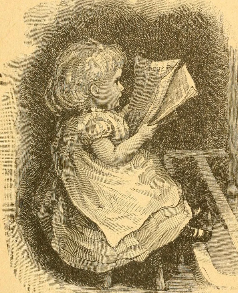 An illustration from The kindergarten;, 1891, leaf 57