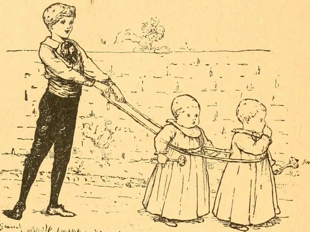 An illustration from The kindergarten;, 1891, leaf 65