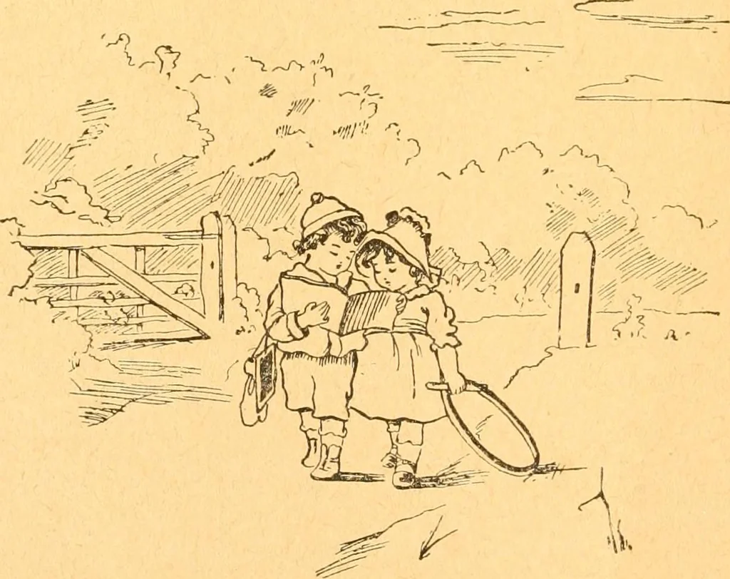 An illustration from The kindergarten;, 1891, leaf 65