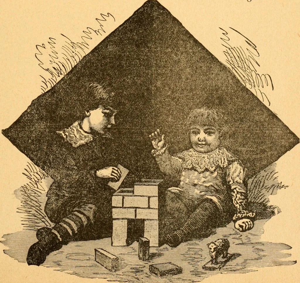 An illustration from The kindergarten;, 1891, leaf 88
