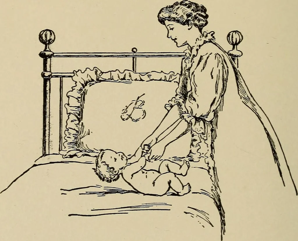 An illustration from The kindergarten in the home; a book for parents and for all interested in child-training, 1909, leaf 107