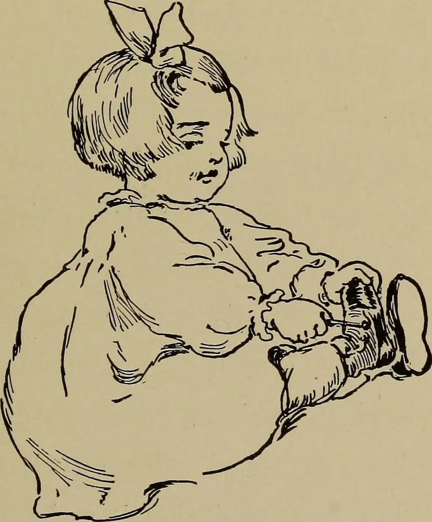 An illustration from The kindergarten in the home; a book for parents and for all interested in child-training, 1909, leaf 136