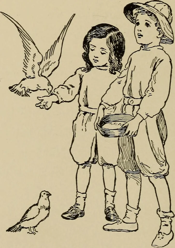 An illustration from The kindergarten in the home; a book for parents and for all interested in child-training, 1909, leaf 143