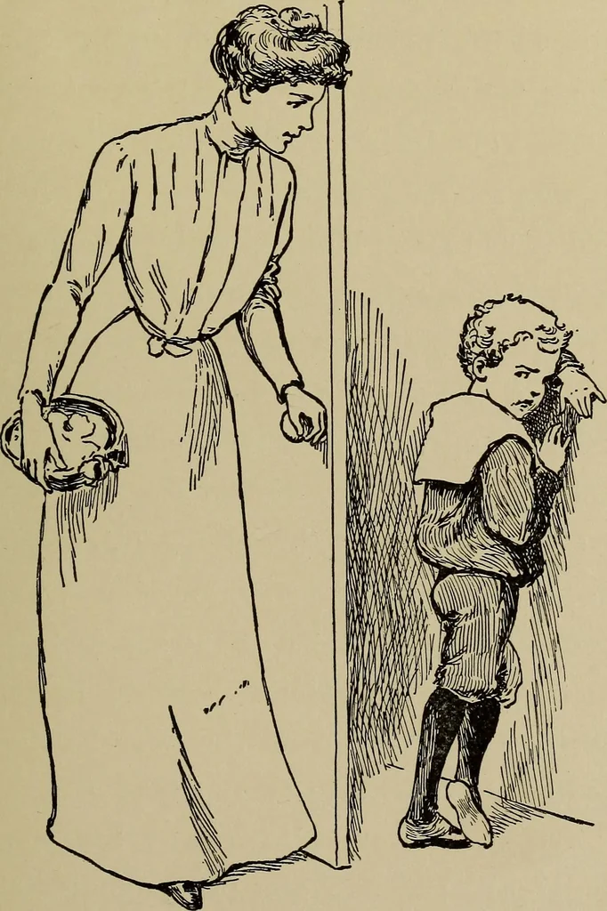 An illustration from The kindergarten in the home; a book for parents and for all interested in child-training, 1909, leaf 50