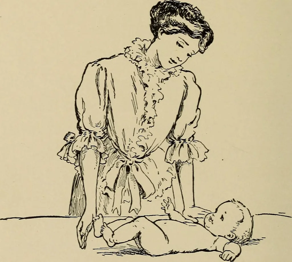 An illustration from The kindergarten in the home; a book for parents and for all interested in child-training, 1909, leaf 75