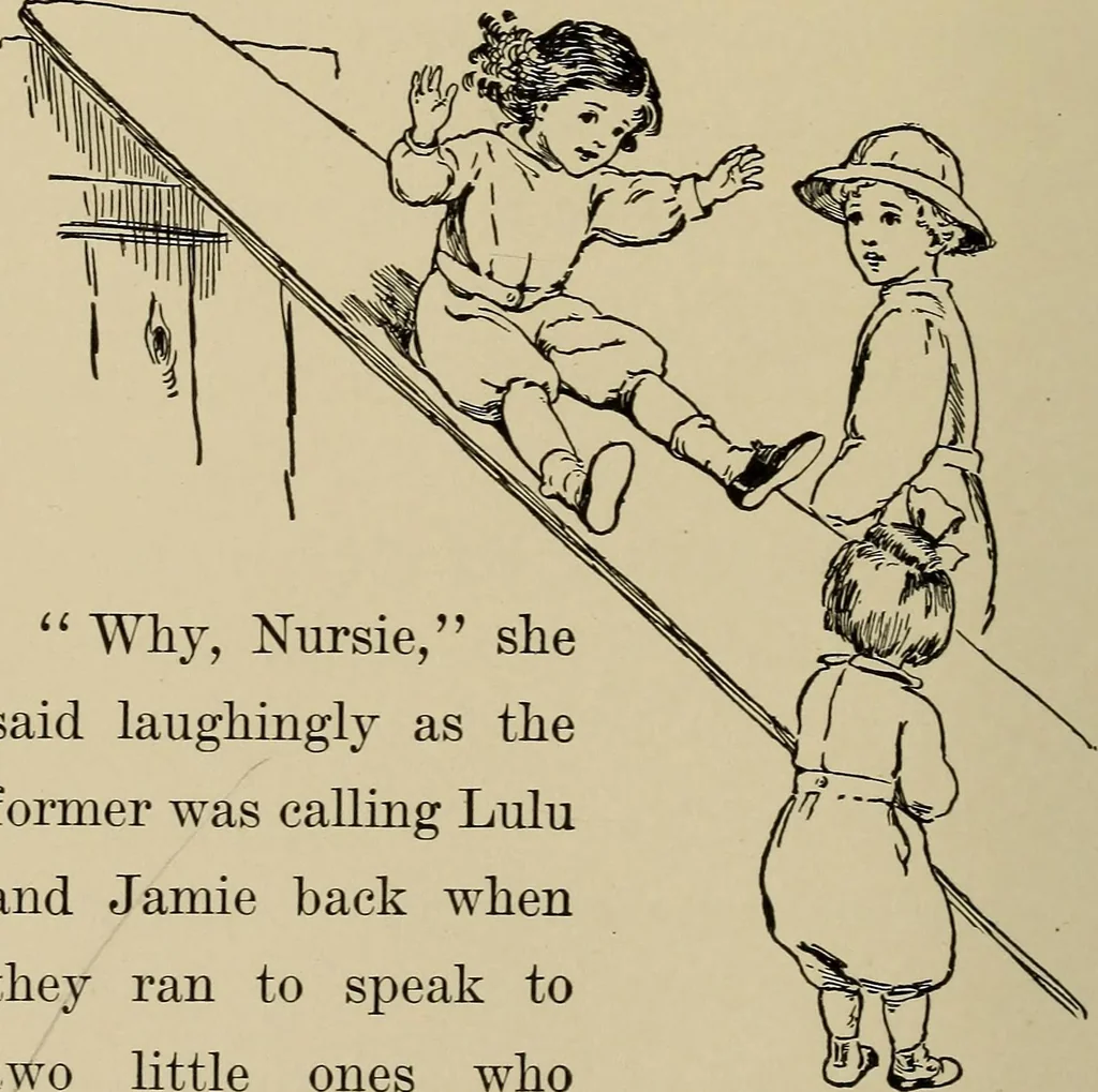 An illustration from The kindergarten in the home; a book for parents and for all interested in child-training, 1909, leaf 87