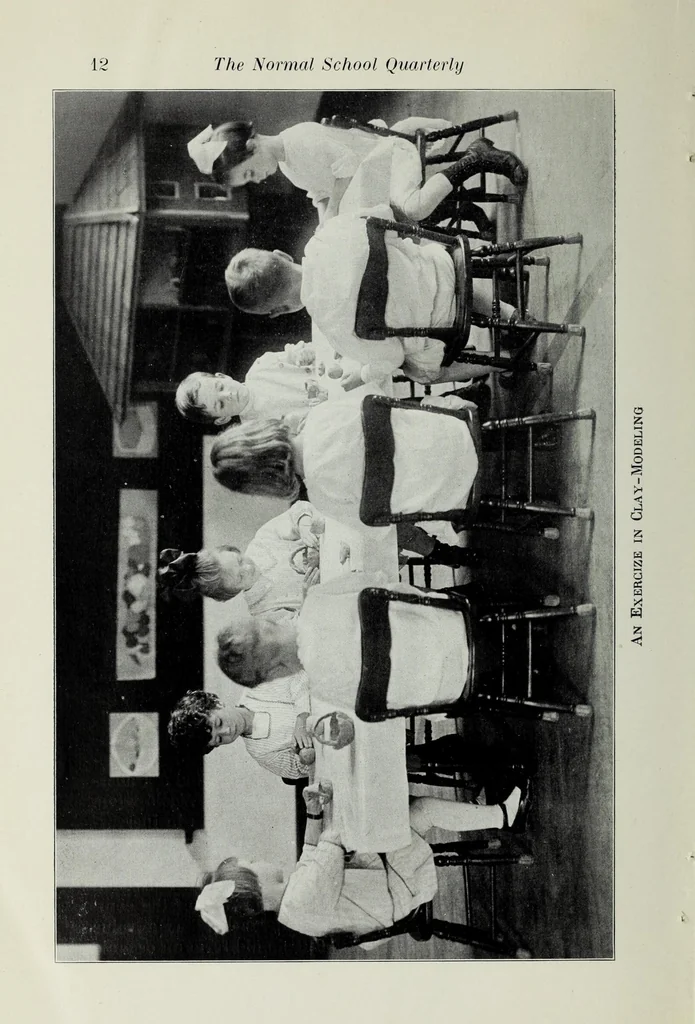 An illustration from The kindergarten and its relation to primary education, 1915, leaf 14