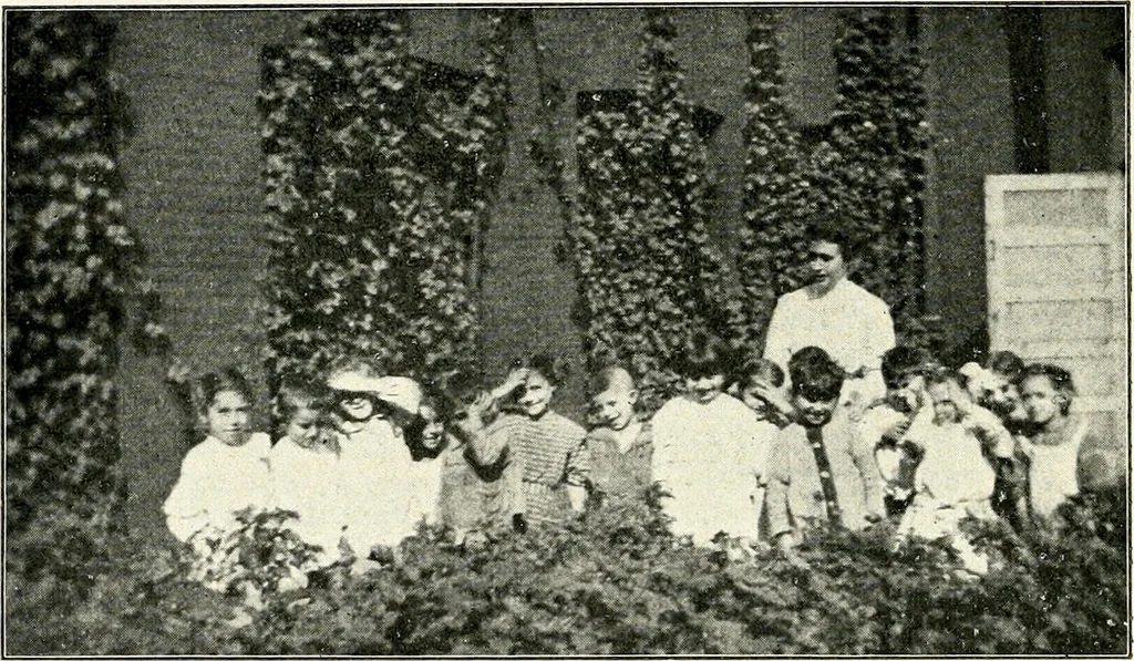 An illustration from The Kindergarten journal, 1910, leaf 19