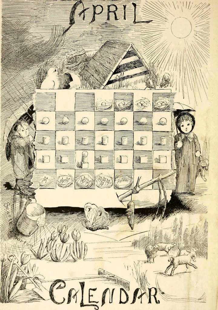 An illustration from The Kindergarten magazine, 1891, leaf 419