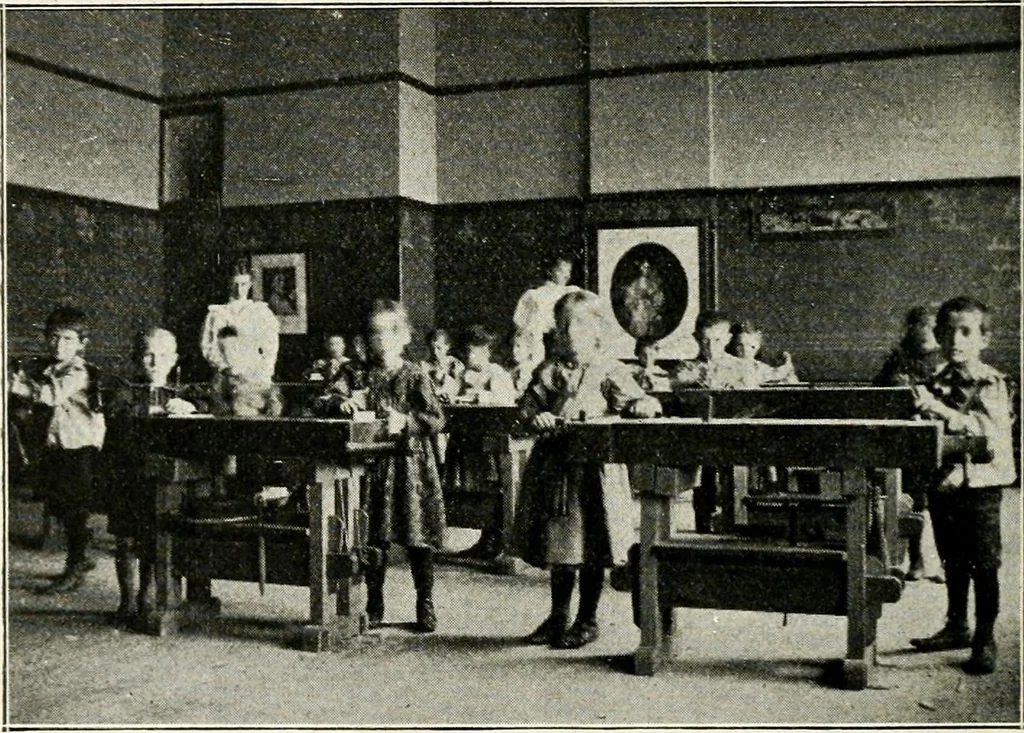 An illustration from The Kindergarten magazine, 1891, leaf 89