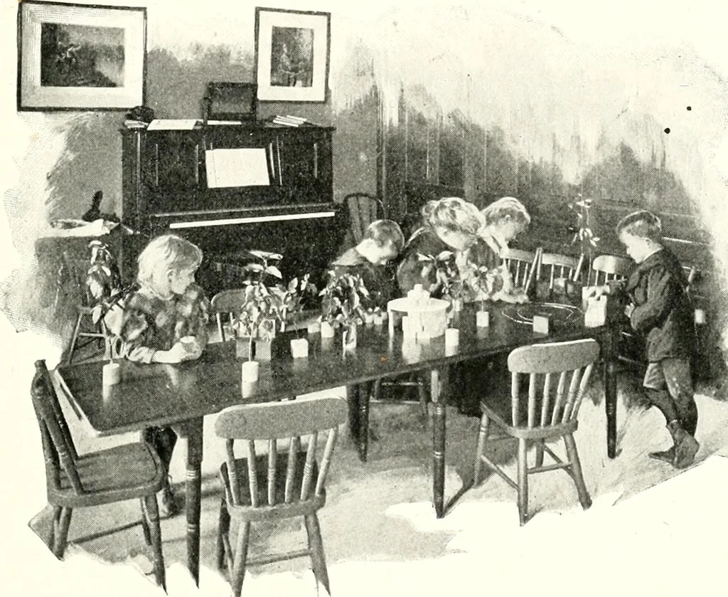 An illustration from The Kindergarten magazine, 1891, leaf 370
