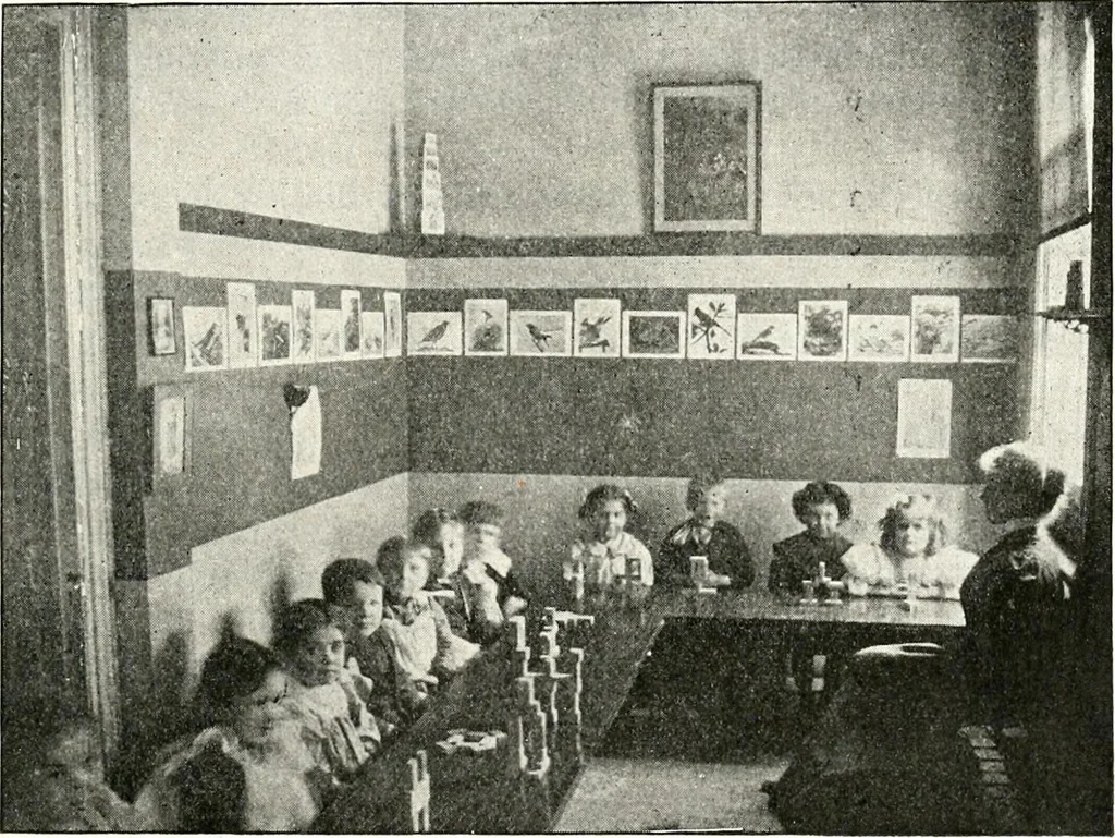 An illustration from The Kindergarten magazine, 1891, leaf 586