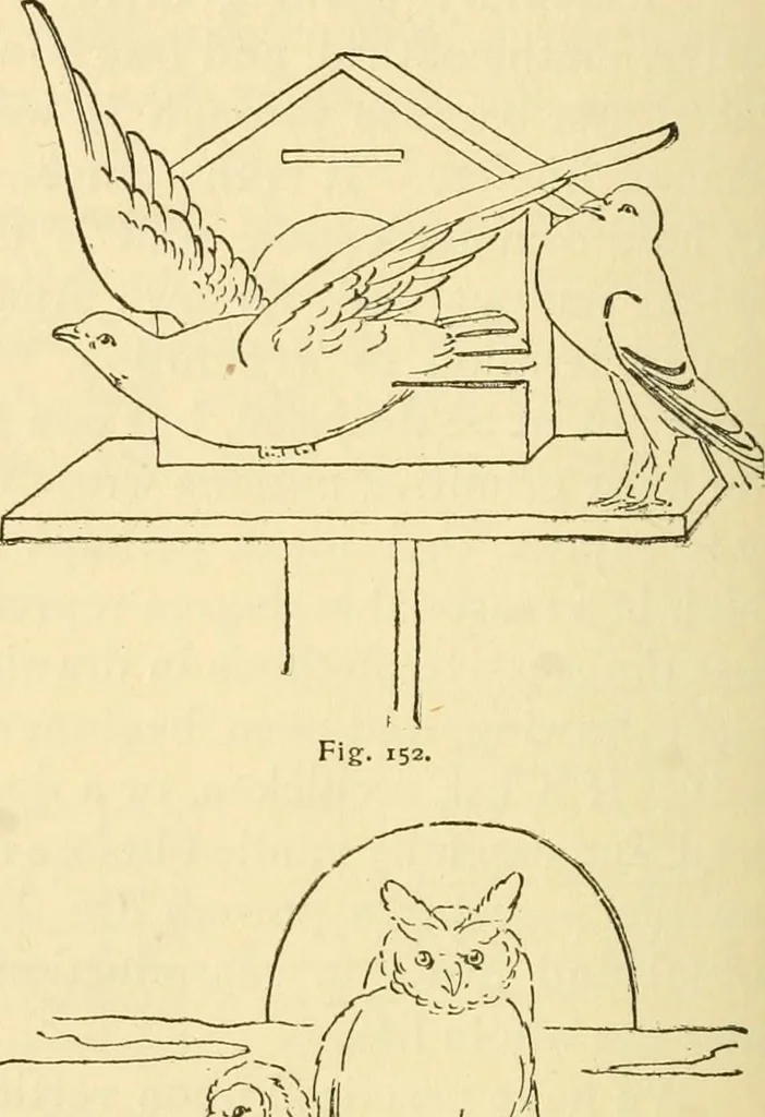An illustration from Kindergarten, painting, plays and home entertainments; a book of amusement and instruction for boys and girls, 1900, leaf 103