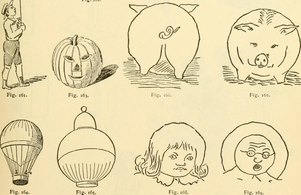 An illustration from Kindergarten, painting, plays and home entertainments; a book of amusement and instruction for boys and girls, 1900, leaf 106