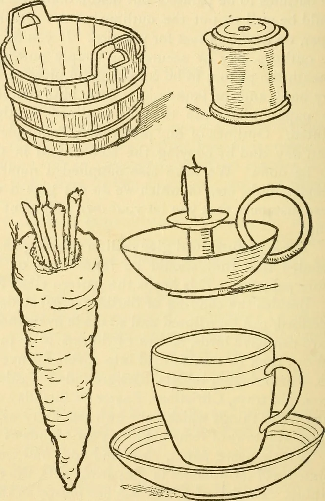 An illustration from Kindergarten, painting, plays and home entertainments; a book of amusement and instruction for boys and girls, 1900, leaf 117