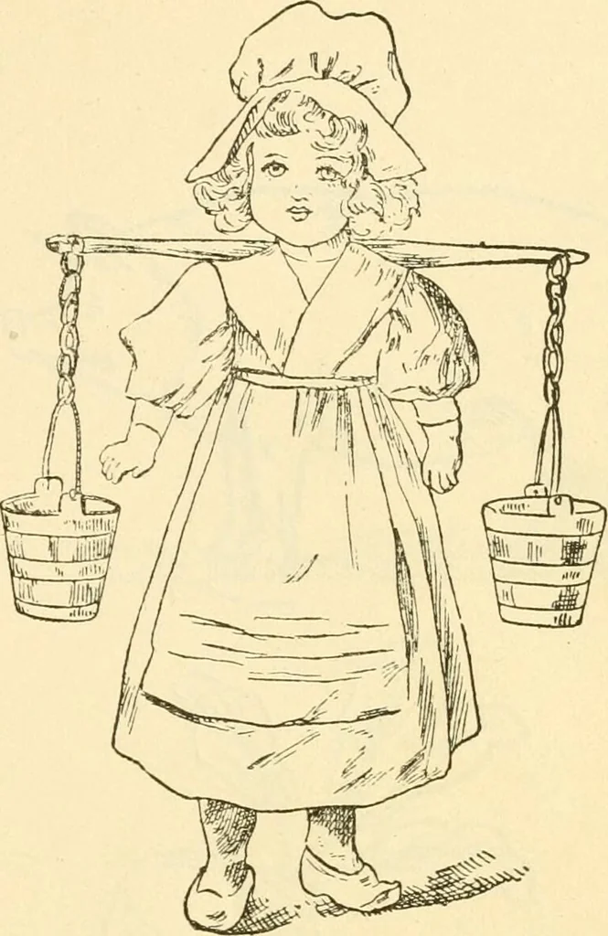 An illustration from Kindergarten, painting, plays and home entertainments; a book of amusement and instruction for boys and girls, 1900, leaf 138