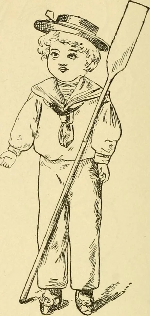 An illustration from Kindergarten, painting, plays and home entertainments; a book of amusement and instruction for boys and girls, 1900, leaf 145