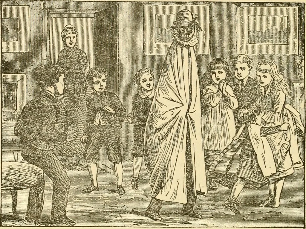 An illustration from Kindergarten, painting, plays and home entertainments; a book of amusement and instruction for boys and girls, 1900, leaf 161