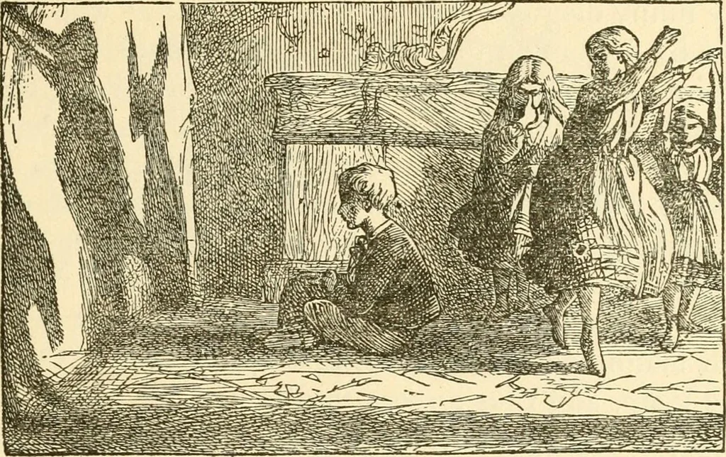 An illustration from Kindergarten, painting, plays and home entertainments; a book of amusement and instruction for boys and girls, 1900, leaf 174