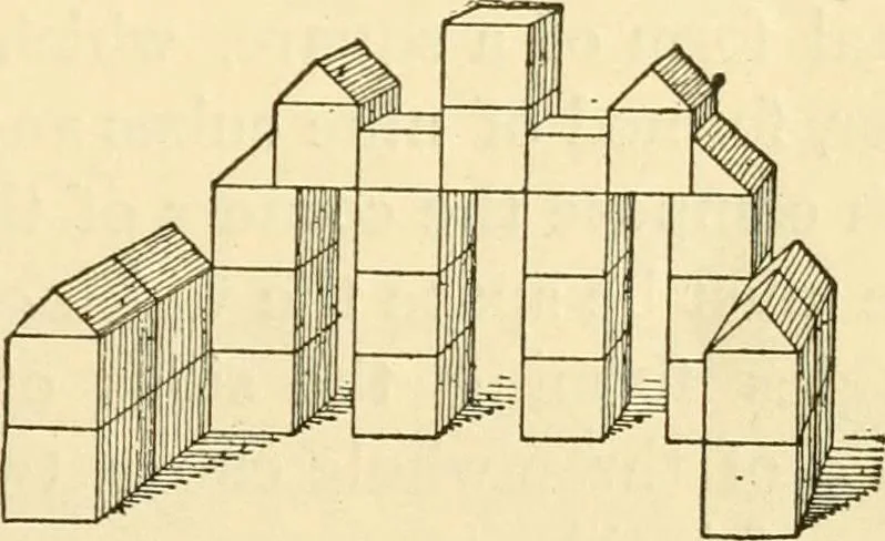 An illustration from Kindergarten, painting, plays and home entertainments; a book of amusement and instruction for boys and girls, 1900, leaf 22