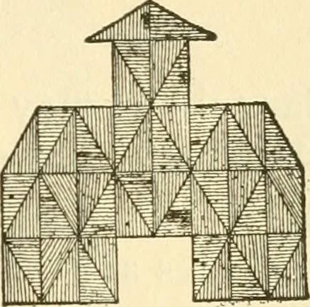 An illustration from Kindergarten, painting, plays and home entertainments; a book of amusement and instruction for boys and girls, 1900, leaf 38