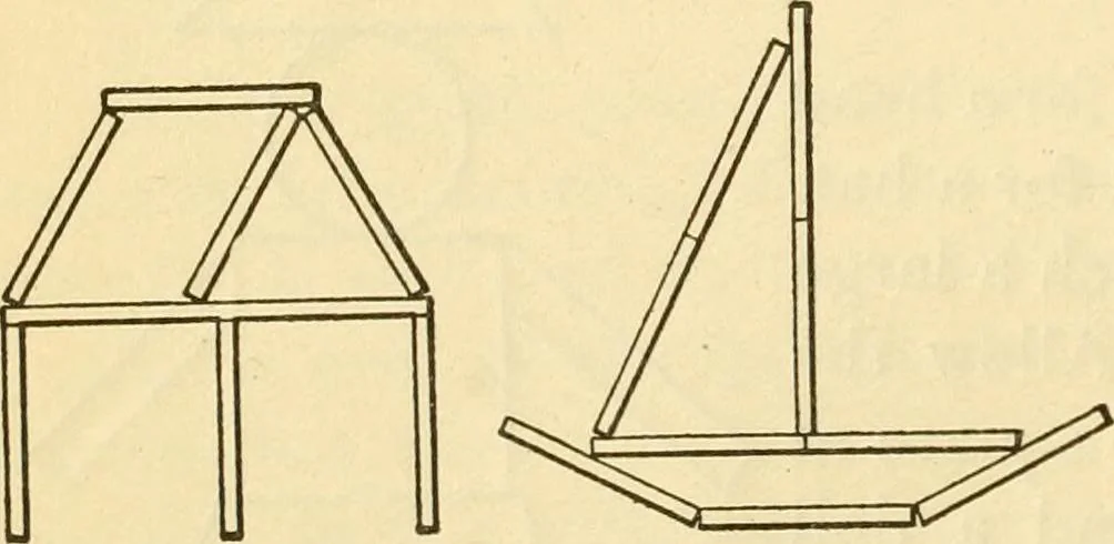 An illustration from Kindergarten, painting, plays and home entertainments; a book of amusement and instruction for boys and girls, 1900, leaf 43