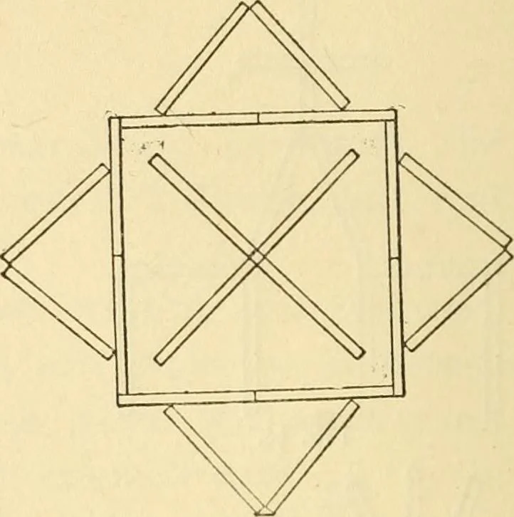 An illustration from Kindergarten, painting, plays and home entertainments; a book of amusement and instruction for boys and girls, 1900, leaf 45