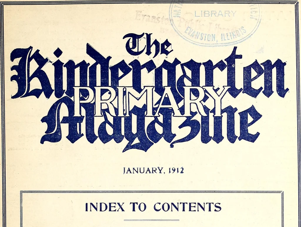 An illustration from The Kindergarten-Primary Magazine, 1911, leaf 112