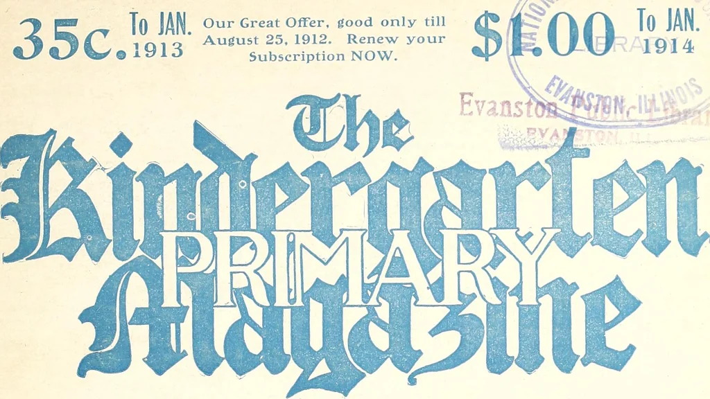 An illustration from The Kindergarten-Primary Magazine, 1911, leaf 300
