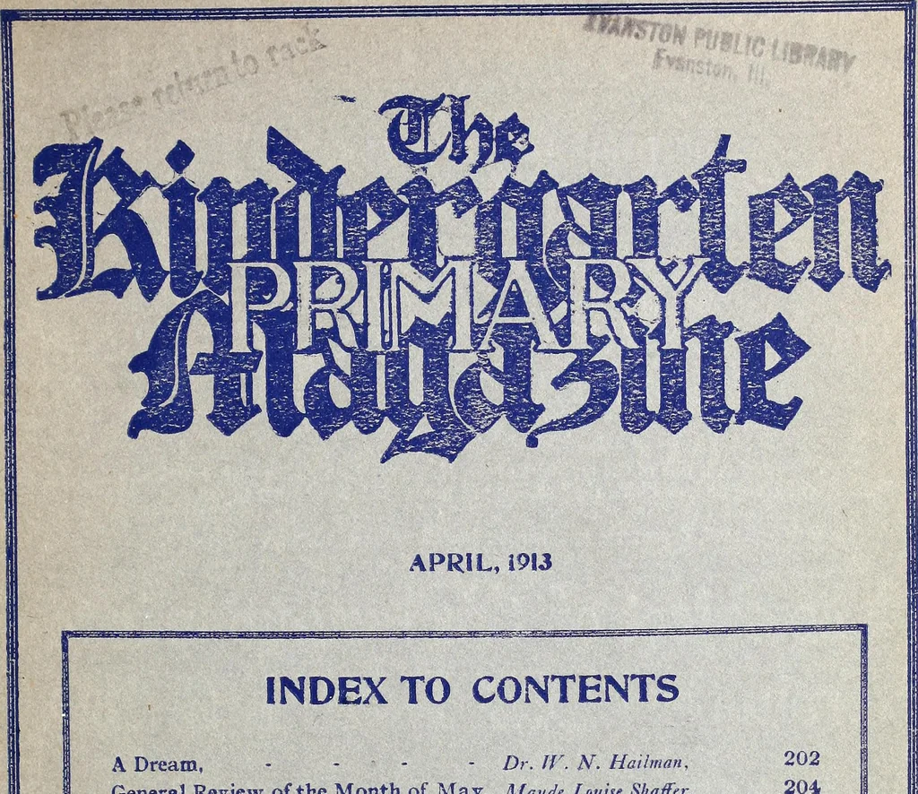 An illustration from The Kindergarten-Primary Magazine, 1912, leaf 264