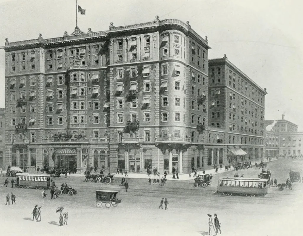 An illustration from King Edward Hotel guests' book, 1906, leaf 4