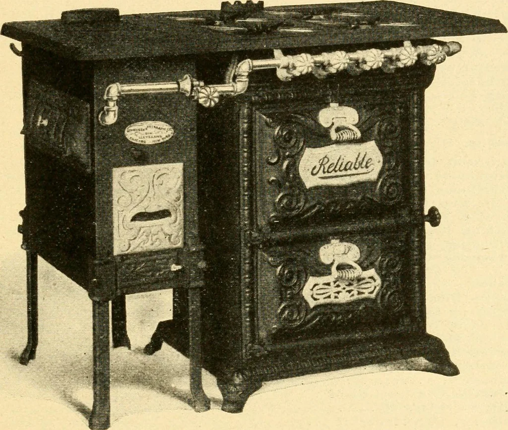 An illustration from The kitchen fire and how to run it. A manual for the housewife showing how to save coal, gas, labor and health, 1912, leaf 100