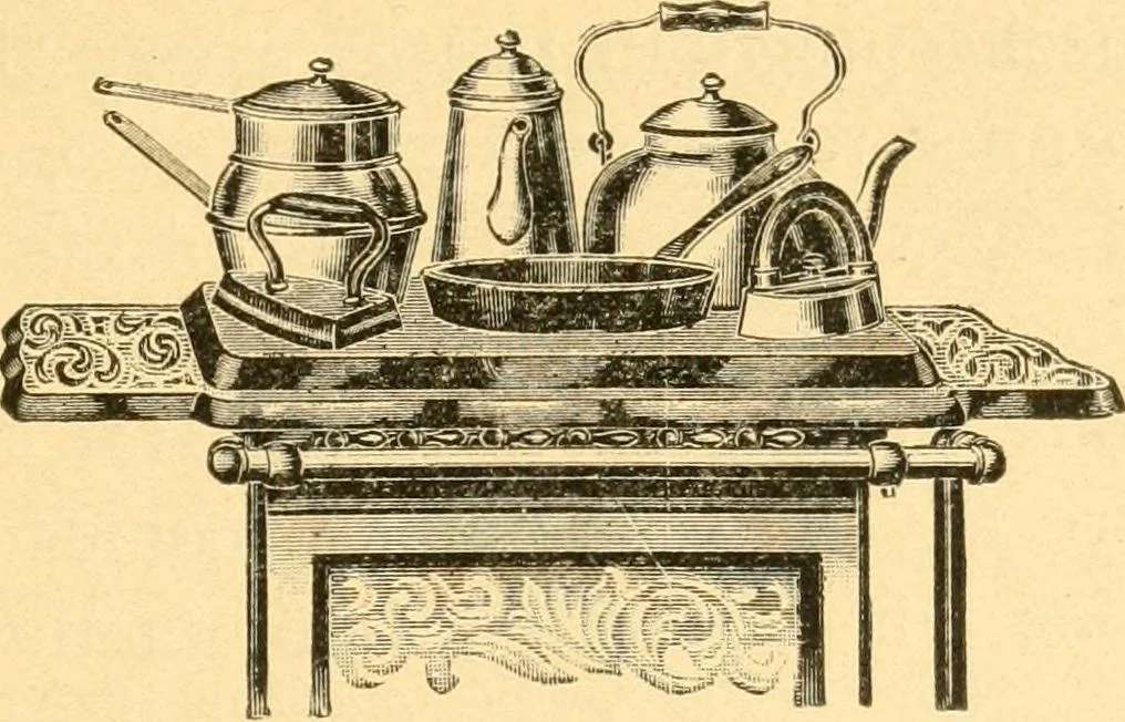 An illustration from The kitchen fire and how to run it. A manual for the housewife showing how to save coal, gas, labor and health, 1912, leaf 94