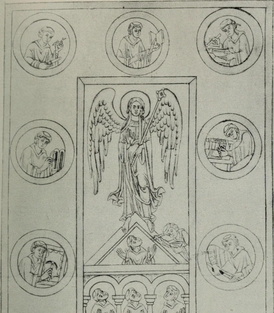 An illustration from Klosterleben im deutschen Mittelalter : nach zeitgenössischen Aufzeichnungen, 1921, leaf 178
